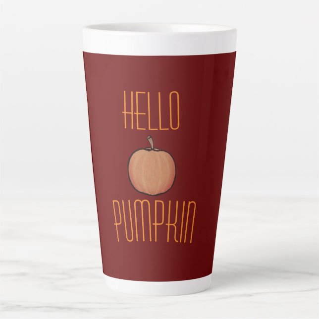 Herbstkürbis Milchtasse (Vorderseite)