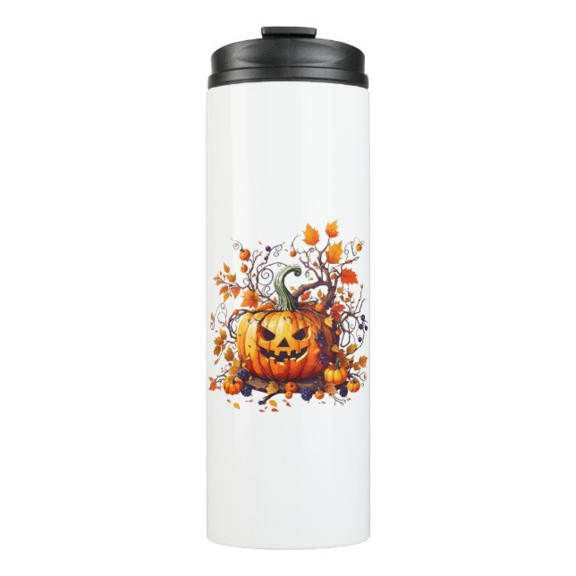Herbstkürbis Thermosbecher (Vorderseite)