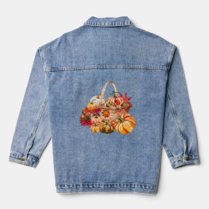 Herbstkürbiskorb  jeansjacke
