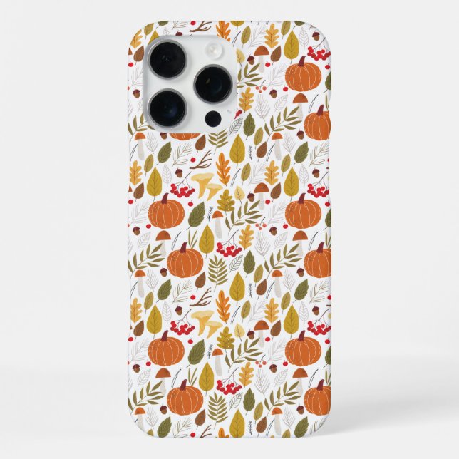 Herbstkürbismuster iPhone 16 Pro Max Hülle (Rückseite)