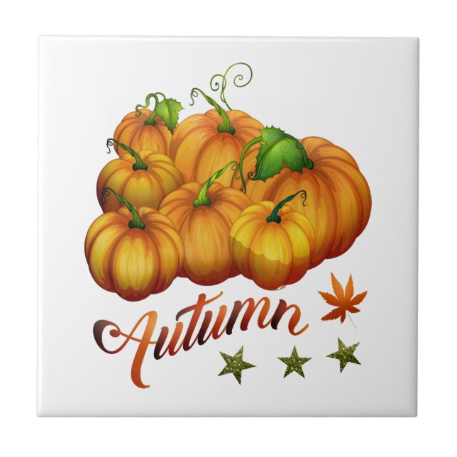 Herbstkürbisse        fliese (Vorderseite)