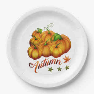 Herbstkürbisse Pappteller