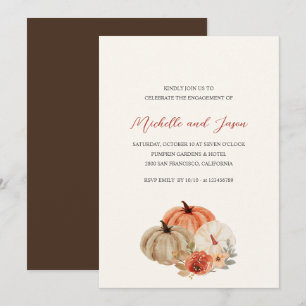 Herbstkürme Blume Elegante Engagement Party Einladung