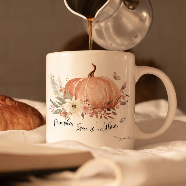 Herbstkürme Gewürzkins Herbstlassen Blütenschmette Kaffeetasse (Von Creator hochgeladen)