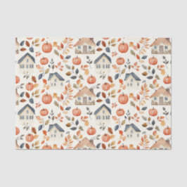 Herbstkürme, Haus, Blätter Muster Decoupage Seidenpapier