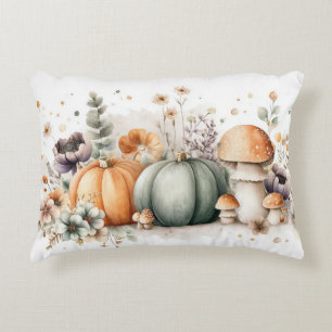Herbstkürme, Pilze und Blume Dekokissen