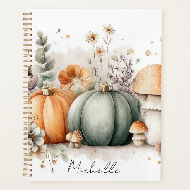 Herbstkürme, Pilze und Blume Planer (Vorderseite)