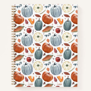 Herbstkürme und Herbstleaves Muster Notizbuch