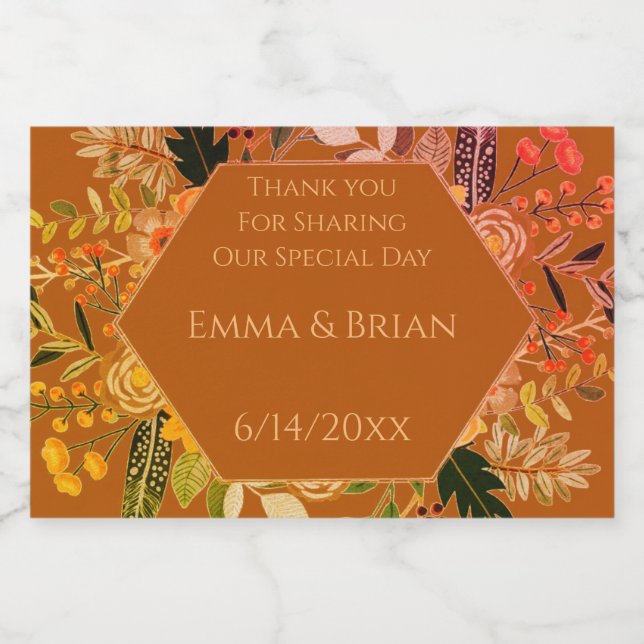 Herbstlabel Boho (Einzelnes Label)