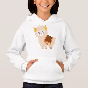 Herbstlama, Niedlicher Llama, Niedlicher Alpaca, O Hoodie
