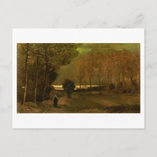 Herbstlandschaft bei Dämmerung, Vincent van Gogh Postkarte