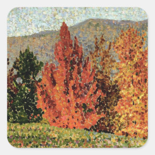 Herbstlandschaft, c.1903 (Öl auf Leinwand) Quadratischer Aufkleber