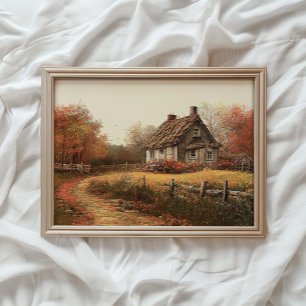 Herbstlandschaft Druck, Landhaus Druck, Fal Poster