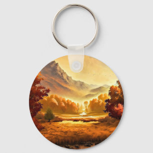 Herbstlandschaft Gemälde-68754 Schlüsselanhänger