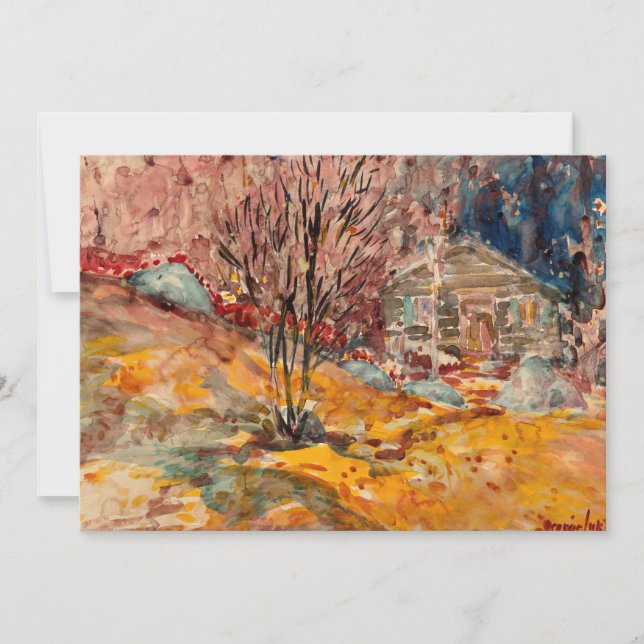 Herbstlandschaft | George Luks Karte (Vorderseite)