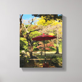 Herbstlandschaft im japanischen Garten Leinwanddruck