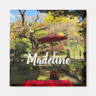 Herbstlandschaft im japanischen Garten Magnet