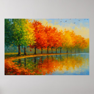 Herbstlandschaft in Neuengland Poster