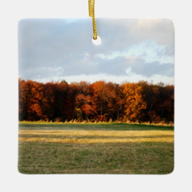Herbstlandschaft Keramikornament (Vorderseite)
