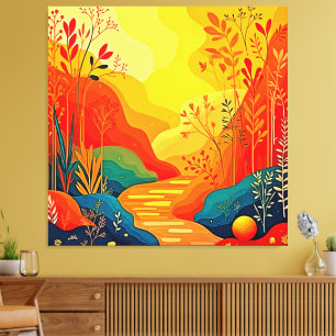 Herbstlandschaft Kunst Leinwanddruck