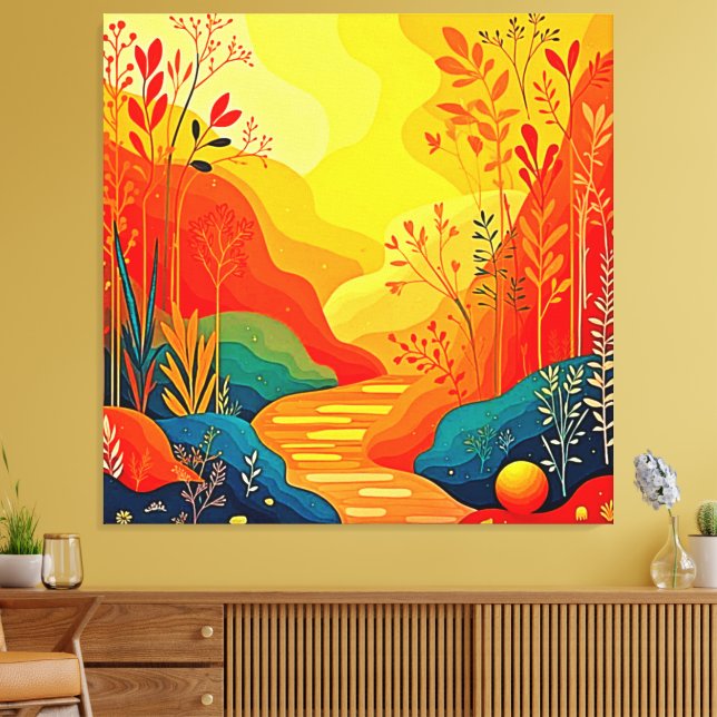 Herbstlandschaft Kunst Leinwanddruck (Insitu (Wohnzimmer))