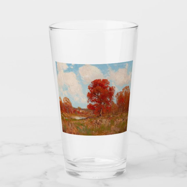 Herbstlandschaft (Landschaft im Herbst) (Rote Bäum Glas (Vorderseite)