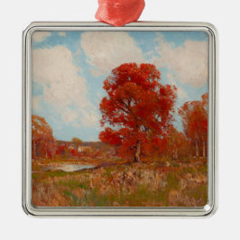 Herbstlandschaft (Landschaft im Herbst) (Rote Bäum Ornament Aus Metall
