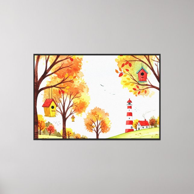 Herbstlandschaft Leinwanddruck (Vorderseite)