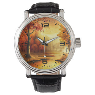 Herbstlandschaft Malerei-87546 Armbanduhr