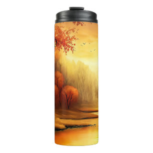 Herbstlandschaft Malerei-87546 Thermosbecher