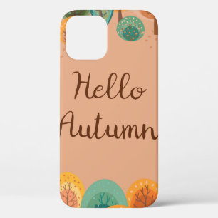 Herbstlandschaft mit abstrakter flacher handgezeic Case-Mate iPhone hülle