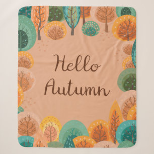 Herbstlandschaft mit abstrakter handgezeichneter E Sherpadecke