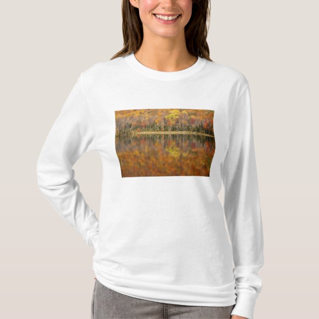 Herbstlandschaft mit See, Vermont, USA T-Shirt (Vorderseite)