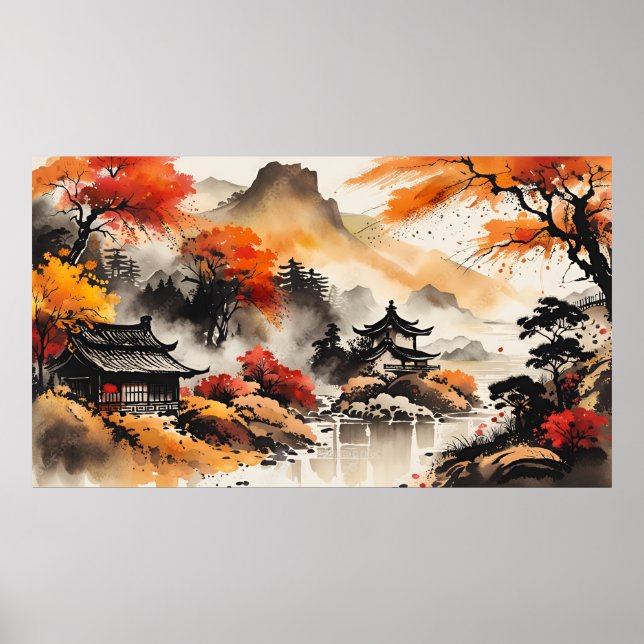 Herbstlandschaft Poster (Vorne)