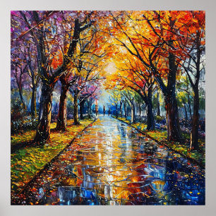 Herbstlandschaft Poster