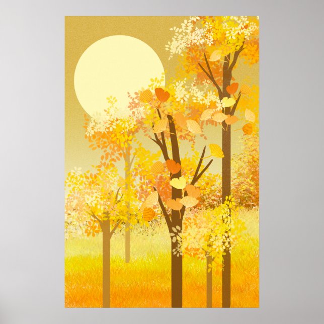 Herbstlandschaft Poster (Vorne)