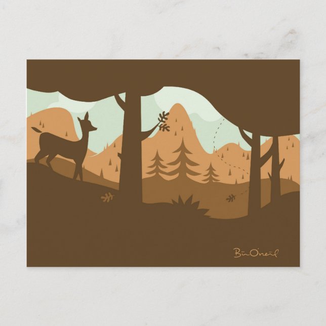 Herbstlandschaft Postkarte (Vorderseite)