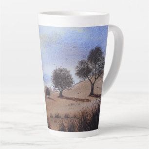 Herbstlandschaft und Bäume Milchtasse