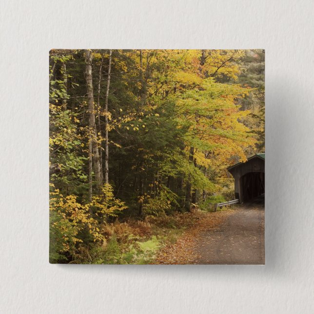 Herbstlandschaft, Vermont, USA 4 Button (Vorderseite)