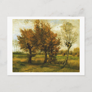 Herbstlandschaft Vier Bäume Van Gogh Fine Art Postkarte