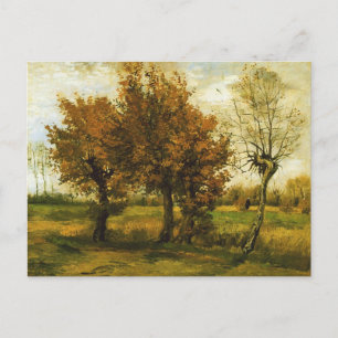 Herbstlandschaft Vier Bäume Van Gogh Fine Art Postkarte