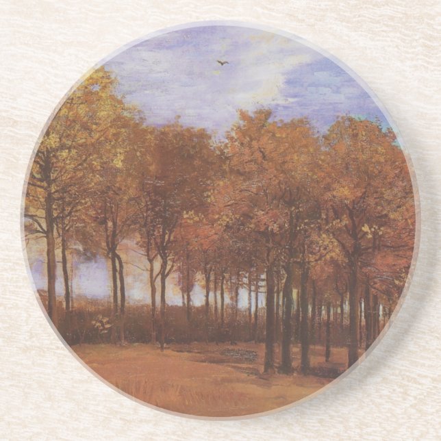 Herbstlandschaft - Vincent Van Gogh Getränkeuntersetzer (Vorne)