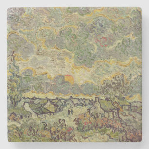 Herbstlandschaft Vincent van Goghs  , 1890 Steinuntersetzer
