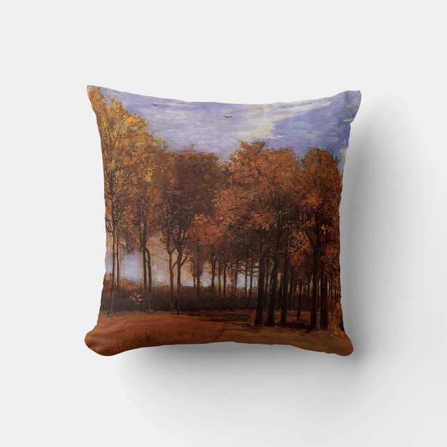 Herbstlandschaft von Vincent van Gogh Kissen (Vorderseite)