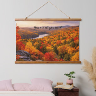 Herbstlandschaft-Wandtapete Geschenk Wandteppich Mit Holzrahmen