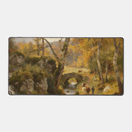 Herbstlandschaftsstrom-Schreibtischunterlage Schreibtischunterlage