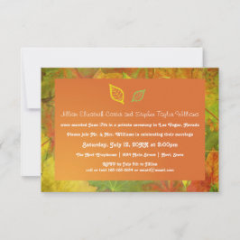 Herbstlaub - 3x5 Hochzeitsankündigung Einladung