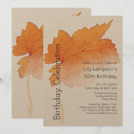 Herbstlaub Aquareller Herbst Einladung