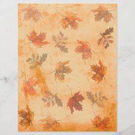 Herbstlaub auf Grunge-Hintergrund Scrapbook Papier