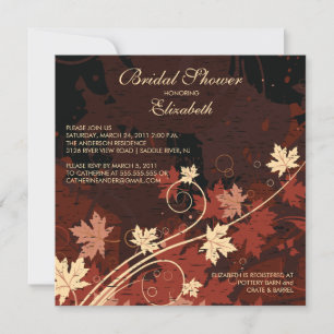 Herbstlaub Bride Bridal Dusche Einladung Herbst